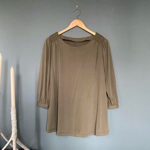 Isabel Maternity Olive Green Blouse Size S